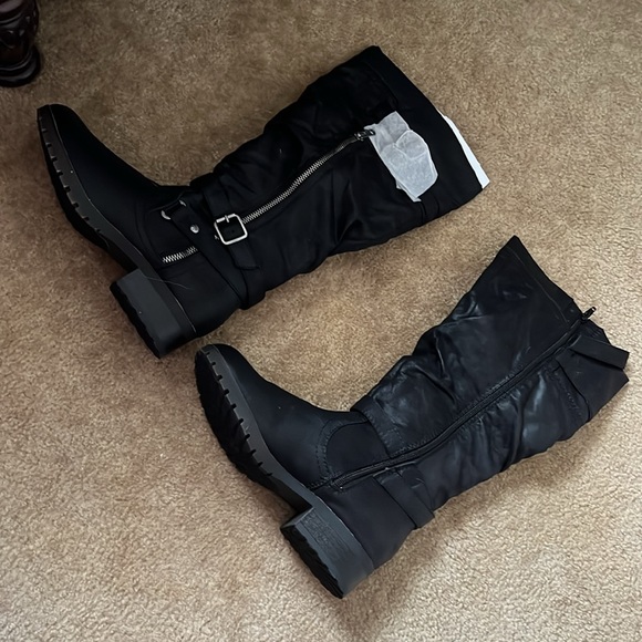 Black wide calf boots - Picture 4 of 6